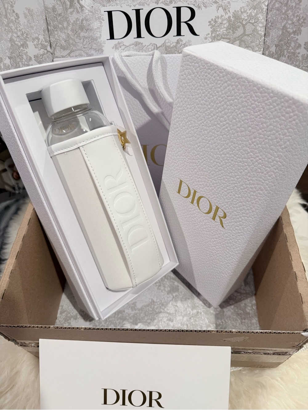 Dior White Water Bottle